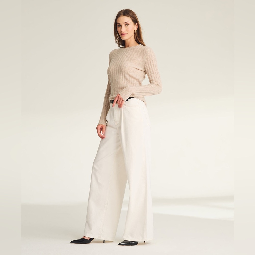 NAADAM Lightweight Cashmere Ribbed Sweater $158 MSRP - Picture 6 of 16